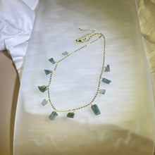 Load image into Gallery viewer, Blue Jade Beads Necklace 糯冰种蓝水翡翠珠链项链
