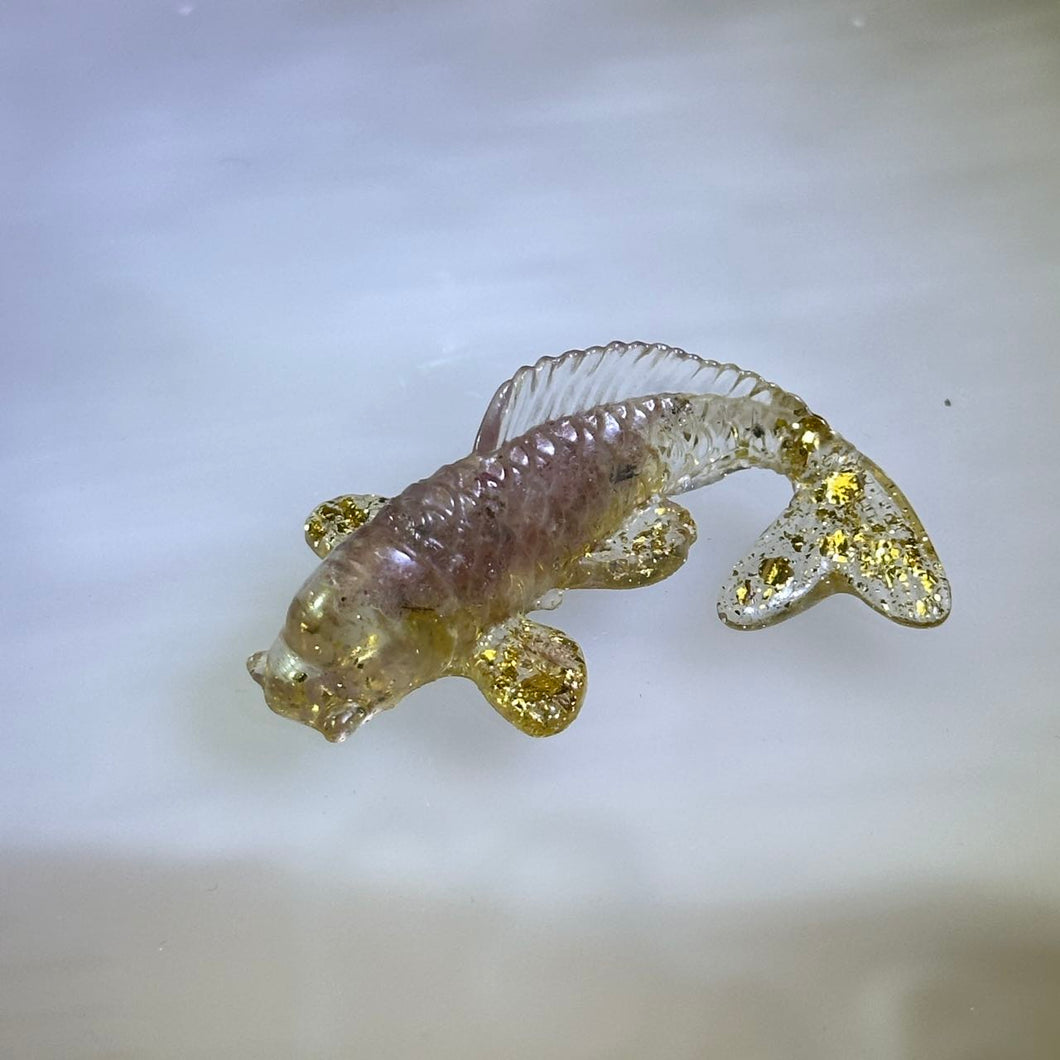 Red Strawberry Quartz Resin Carp 红色草莓晶滴胶锦鲤