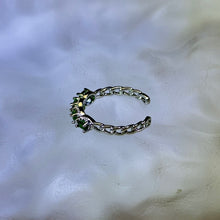 将图片加载到图库查看器，Chrome Diopside Adjustable Ring 透辉石镶嵌活口戒指
