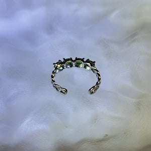 Chrome Diopside Adjustable Ring 透辉石镶嵌活口戒指