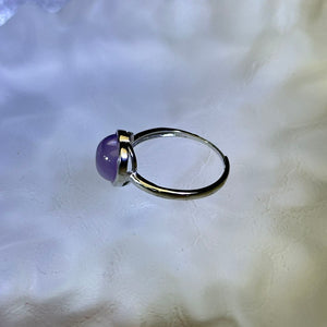 Rose Quartz Love Heart Adjustable Ring 粉水晶爱心镶嵌活口戒指