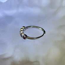 将图片加载到图库查看器，Ruby Garnet Adjustable Ring 酒红石榴石镶嵌活口戒指
