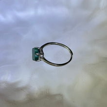 将图片加载到图库查看器，Malachite Clover Adjustable Ring 孔雀石四叶草镶嵌活口戒指
