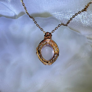 Rose Quartz Pendant 粉水晶镶嵌吊坠