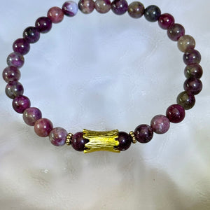 Pink Tourmaline Beads Bracelet 粉色碧玺手串