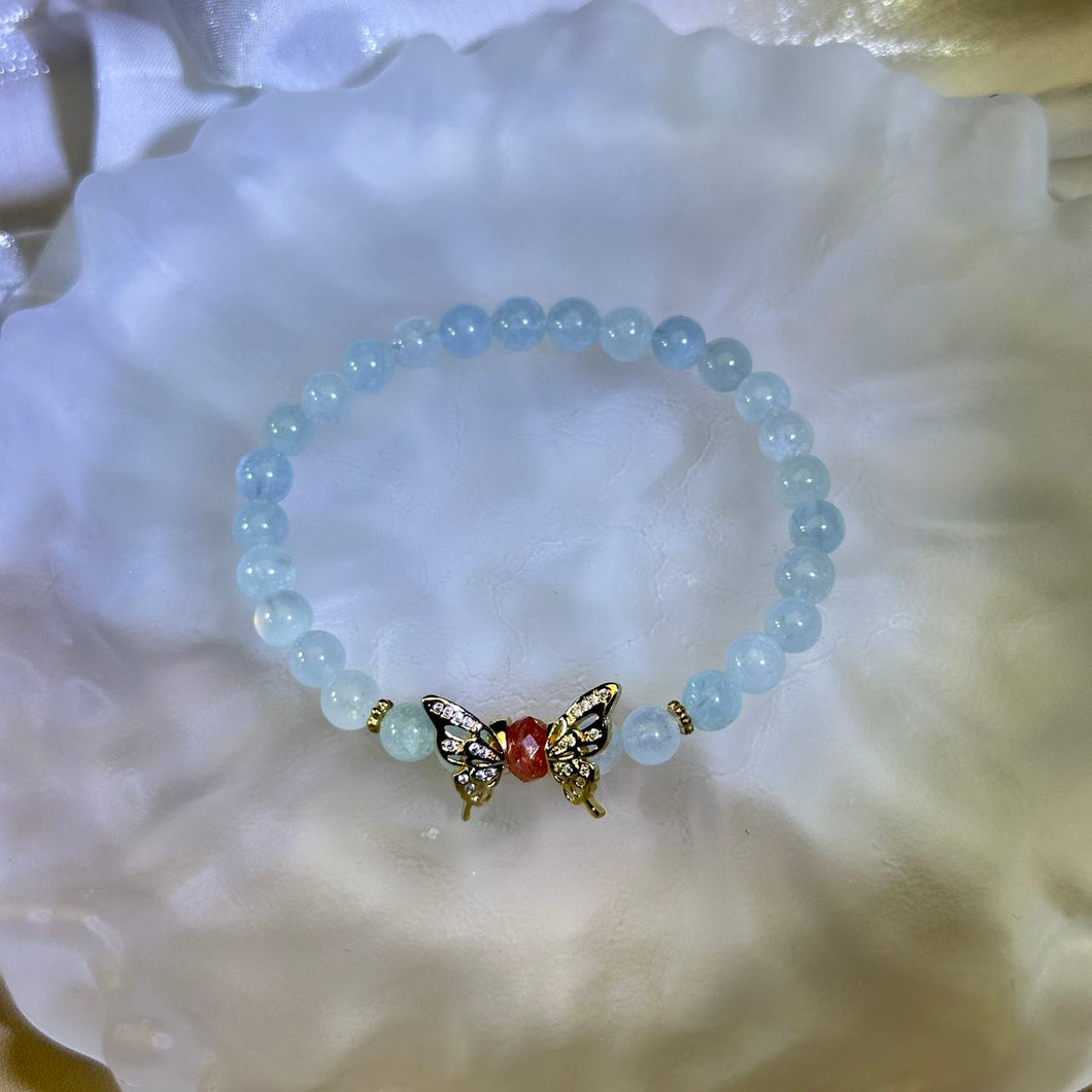 Aquamarine Beads Bracelet 海蓝宝手串