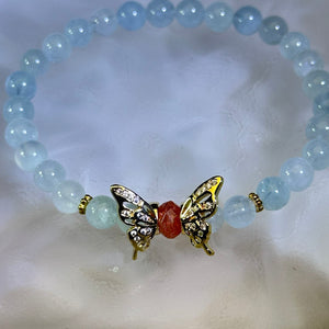 Aquamarine Beads Bracelet 海蓝宝手串