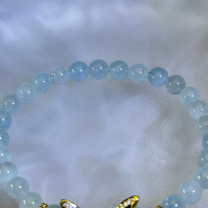 Aquamarine Beads Bracelet 海蓝宝手串