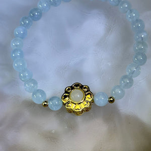 Aquamarine Beads Bracelet 海蓝宝手串