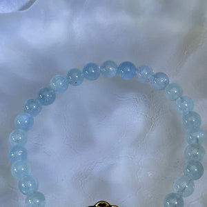 Aquamarine Beads Bracelet 海蓝宝手串