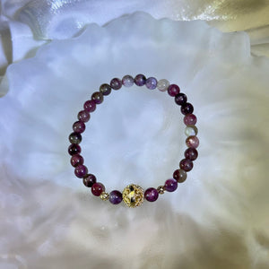 Pink Tourmaline Beads Bracelet 粉色碧玺手串