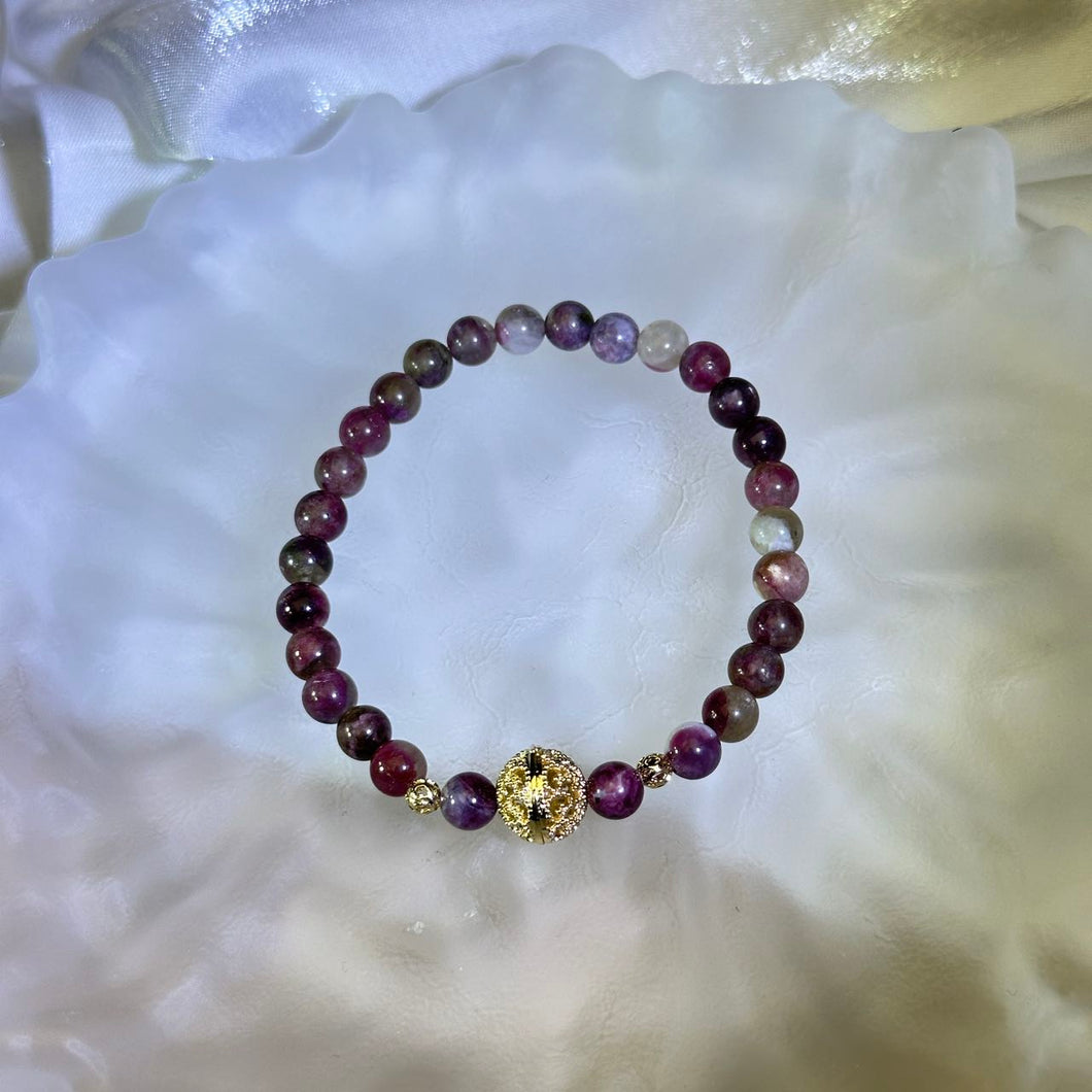 Pink Tourmaline Beads Bracelet 粉色碧玺手串