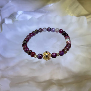 Pink Tourmaline Beads Bracelet 粉色碧玺手串