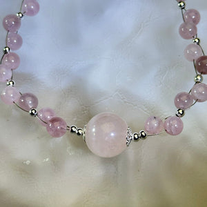 Rose Quartz Beads Bracelet 粉水晶珠链手链