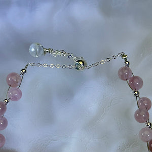 Rose Quartz Beads Bracelet 粉水晶珠链手链