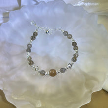 Load image into Gallery viewer, Black Sunstone Beads Bracelet 黑色太阳石黑骨干石珠链手链
