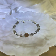 Load image into Gallery viewer, Black Sunstone Beads Bracelet 黑色太阳石黑骨干石珠链手链
