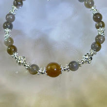 Load image into Gallery viewer, Black Sunstone Beads Bracelet 黑色太阳石黑骨干石珠链手链
