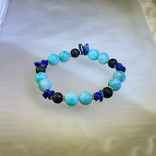 Load image into Gallery viewer, Amazonite Lava Beads Bracelet 天河石火山石手串
