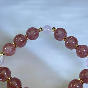 Red Strawberry Beads Bracelet 红色草莓晶手串