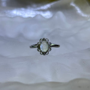 Moonstone Adjustable Ring 冰长石月光石镶嵌活口戒指