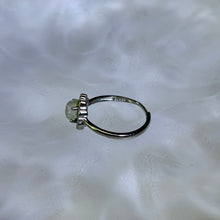 将图片加载到图库查看器，Moonstone Adjustable Ring 冰长石月光石镶嵌活口戒指
