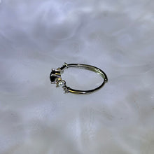 将图片加载到图库查看器，Smoky Quartz Adjustable Ring 茶水晶镶嵌活口戒指
