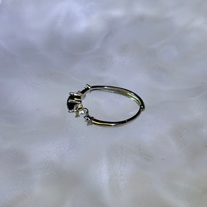 Smoky Quartz Adjustable Ring 茶水晶镶嵌活口戒指