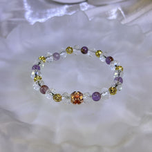 Load image into Gallery viewer, Clear Quartz Amethyst Beads Bracelet 白水晶紫水晶手串
