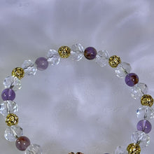 Load image into Gallery viewer, Clear Quartz Amethyst Beads Bracelet 白水晶紫水晶手串
