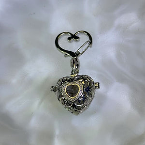 Multi-Crystal Love Heart Container Ornament Key Charm Bag Charm 多宝水晶爱心嘎乌盒挂饰钥匙扣包挂