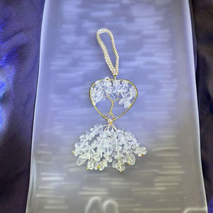 Clear Quartz Tree of Life Ornament Bag Charm Car Charm 白水晶生命之树挂饰包挂车挂