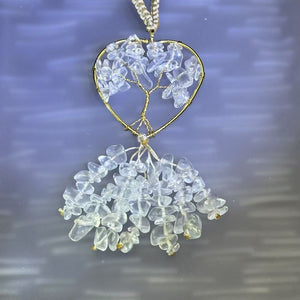 Clear Quartz Tree of Life Ornament Bag Charm Car Charm 白水晶生命之树挂饰包挂车挂