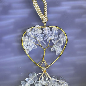 Clear Quartz Tree of Life Ornament Bag Charm Car Charm 白水晶生命之树挂饰包挂车挂