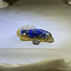 Lapis Lazuli Resin Koi Fish 青金石滴胶锦鲤