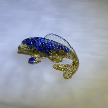 Load image into Gallery viewer, Lapis Lazuli Resin Koi Fish 青金石滴胶锦鲤
