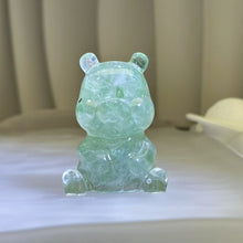 Load image into Gallery viewer, Green Aventurine Resin Winne the Pooh 绿色东陵玉滴胶维尼熊
