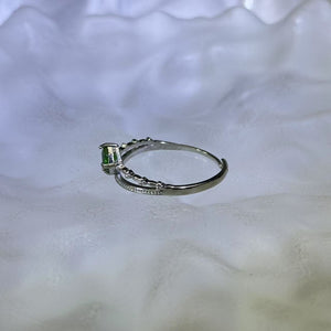 Chrome Diopside Adjustable Ring 透辉石镶嵌活口戒指