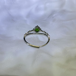 Chrome Diopside Adjustable Ring 透辉石镶嵌活口戒指