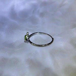 Peridot Bird Adjustable Ring 橄榄石镶嵌小鸟活口戒指