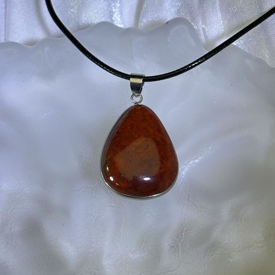 Carnelian Pendant Necklace 红玛瑙吊坠项链