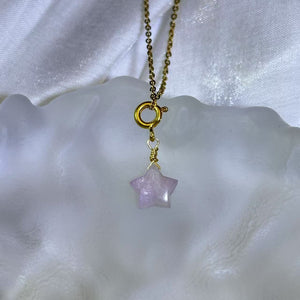 Purple Kunzite Star Pendant 紫锂辉星星吊坠