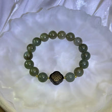 Load image into Gallery viewer, Green Nephrite Blackwood Beads Bracelet 和田玉青玉黑檀手串
