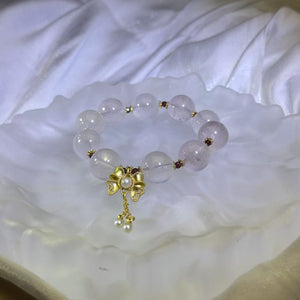 Rose Quartz Ruby Garnet Beads Bracelet 粉水晶酒红石榴石手串