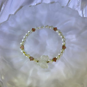 Citrine Butterfly Beads Bracelet 黄水晶蝴蝶手串