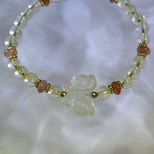 Citrine Butterfly Beads Bracelet 黄水晶蝴蝶手串