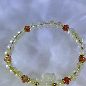 Citrine Butterfly Beads Bracelet 黄水晶蝴蝶手串