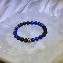 Load image into Gallery viewer, Lapis Lazuli Lava Beads Bracelet 青金石火山石手串
