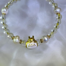 将图片加载到图库查看器，Citrine White Freshwater Pearl Beads Bracelet 黄水晶白色淡水珍珠手串
