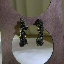 Load image into Gallery viewer, 14K Gold Filled Golden Sheen Obsidian Earrings 金眼黑曜石14K注金耳钉
